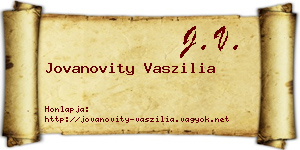 Jovanovity Vaszilia névjegykártya